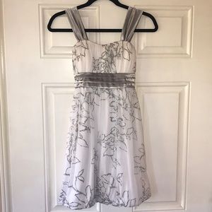 Girls Formal Dress White & Silver with sparkles!